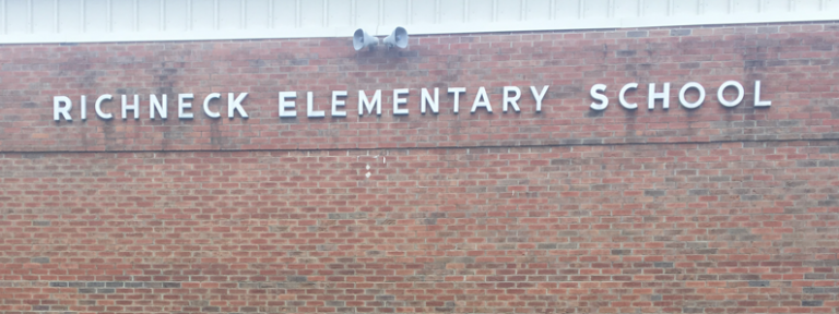 richneck es bldg sign 768x288
